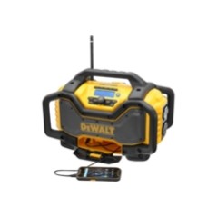 DeWALT DCR027-QW Jobsite Radio - Robust Black/Yellow Design for Ultimate Durability and Sound Quality
